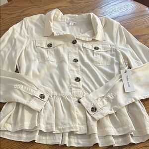 Tribal Cream Button-Up Blouse